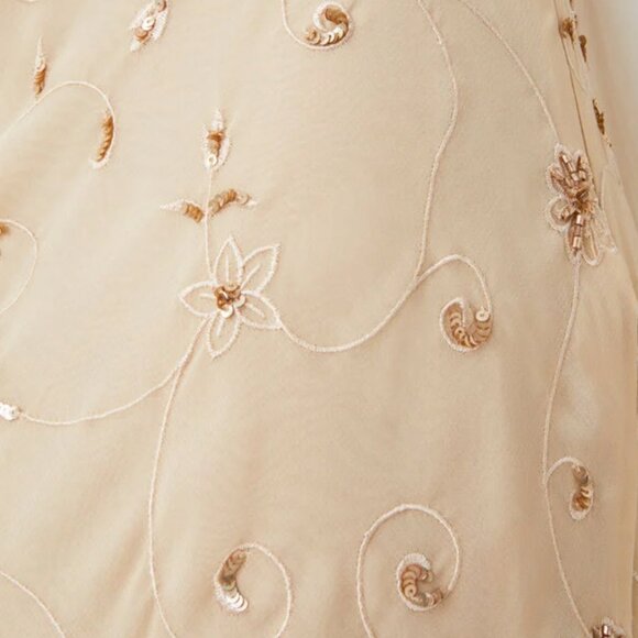 352. MONSOON India Edit Celestine Embellished Maxi Skirt Yellow $148 NWT Sz 4 - Picture 4 of 4